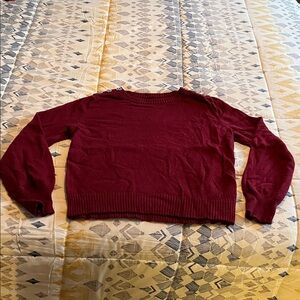 Elegant Maroon Crew Neck Sweater